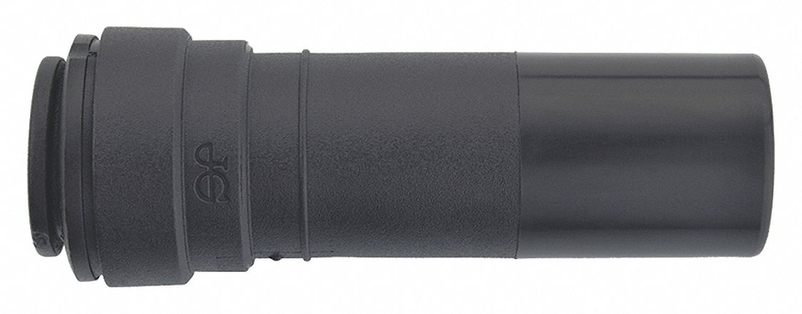 Push-Fit Adapter Fitting: Straight, 5/8 in OD 5/8 in Pipe Size, Polypropylene, 10 PK