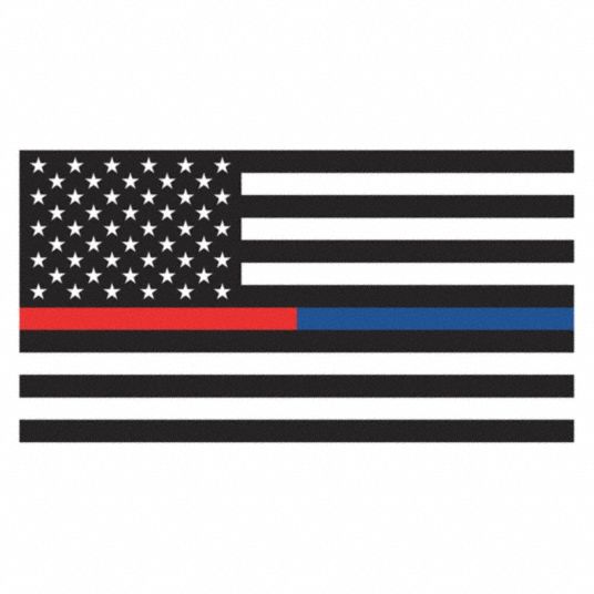 ANNIN & CO. US Thin Red and Blue Line Flag, 3ft x 5ft 400P703968