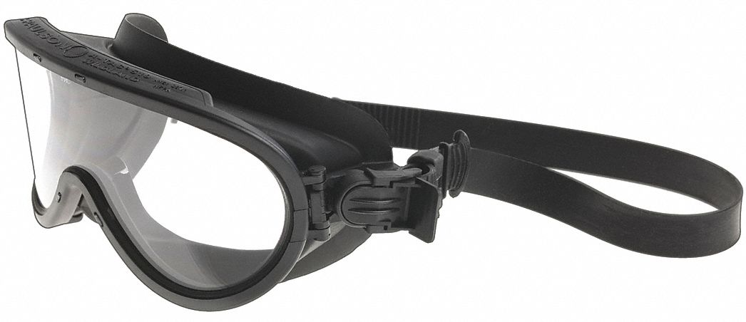 Fire Goggle: ANSI Dust/Splash Rating Not Rated for Dust or Splash, Indirect, Black, Clear