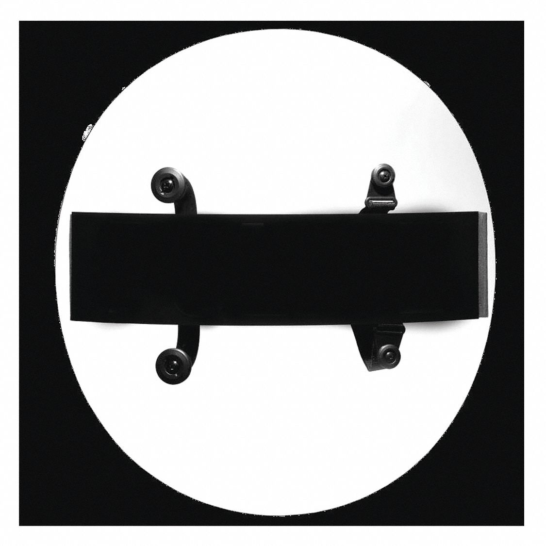 Riot Shield: Riot, 24 in Wd, 4.75 lb Wt, Black (Handle/Strap)/Clear (Shield), 24 in