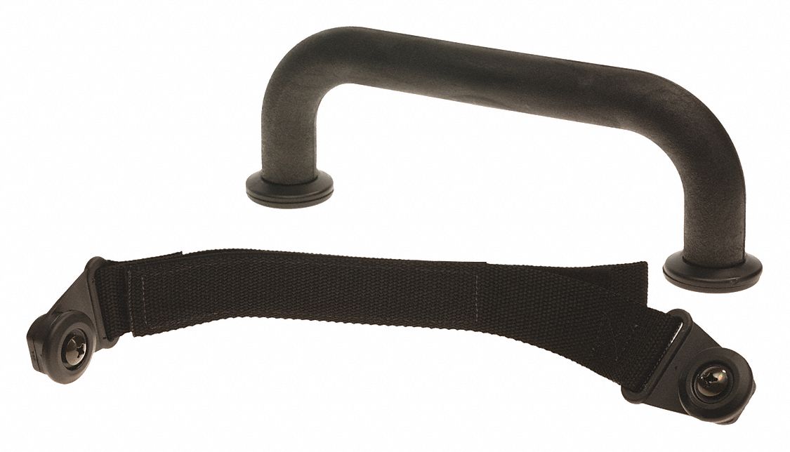 Riot Control Shield Handle Kit: Nylon/Plastic, Black