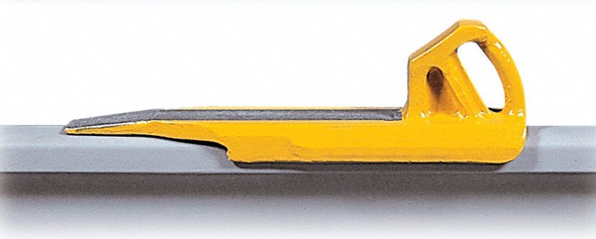 Wheel Chock: Steel, 20 7/8 in Overall Lg, 4 1/8 in Overall Wd, 5 7/8 in Overall Ht, 1 Chocks