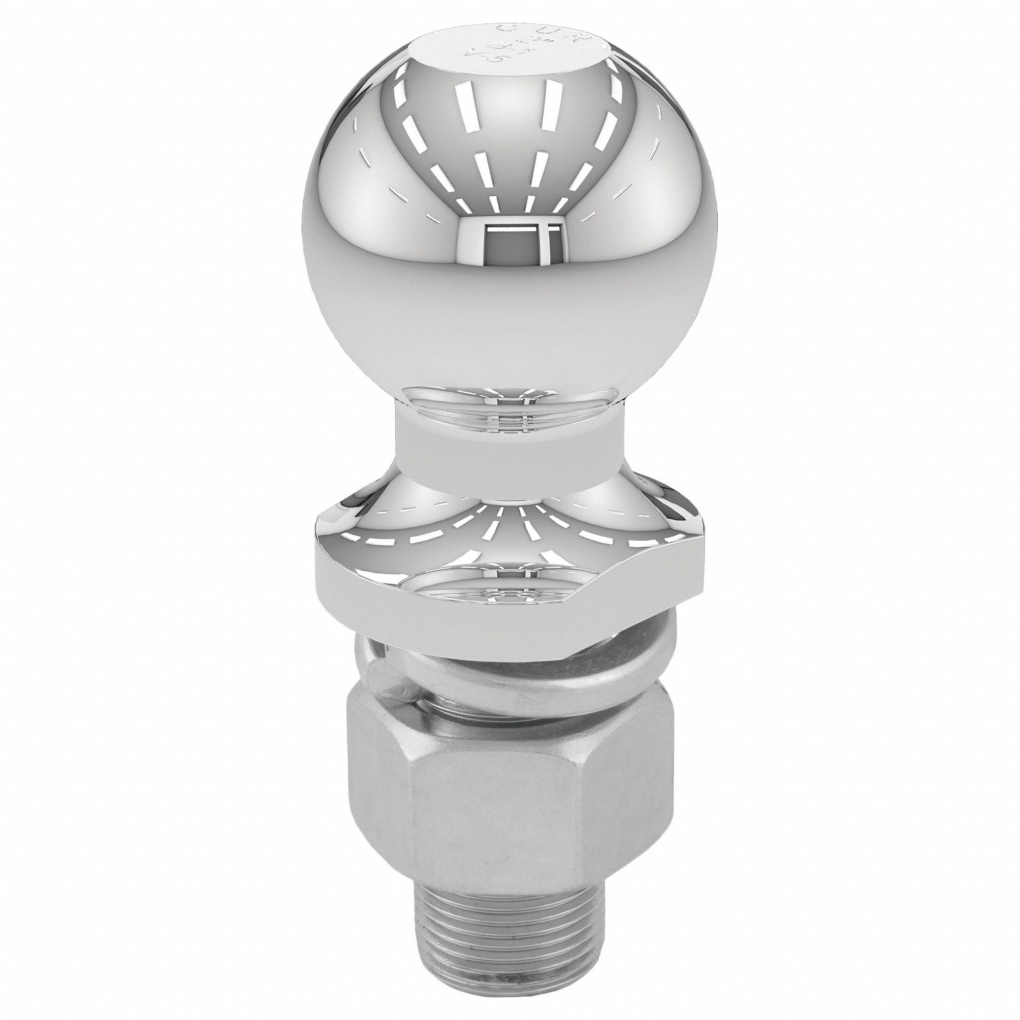 Trailer Ball: III/IV, 7, 500 lb Gross Vehicle Wt Capacity, 2 in Ball Dia, Steel, Chrome