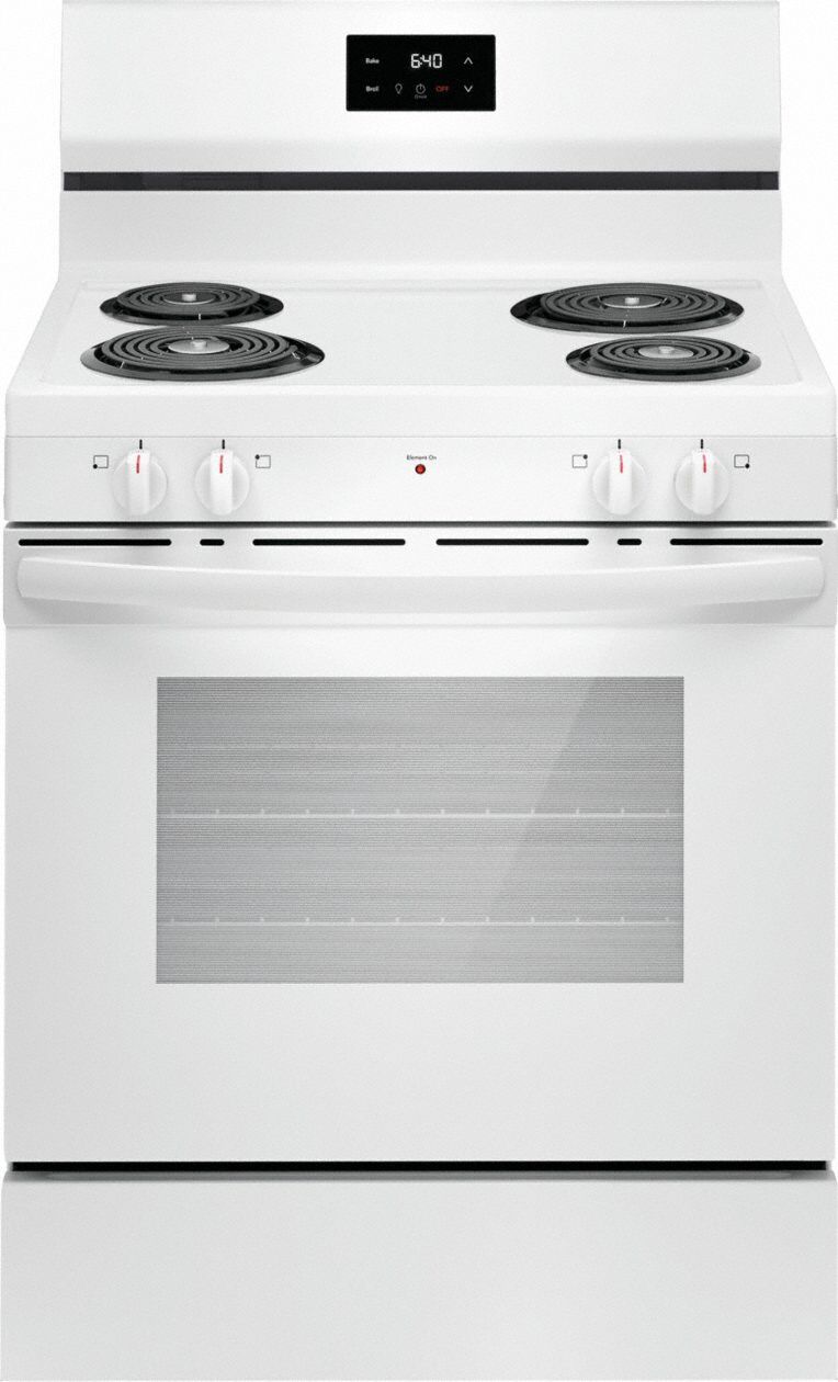 FRIGIDAIRE Freestanding Coil Range White: Electric, 4 Burners