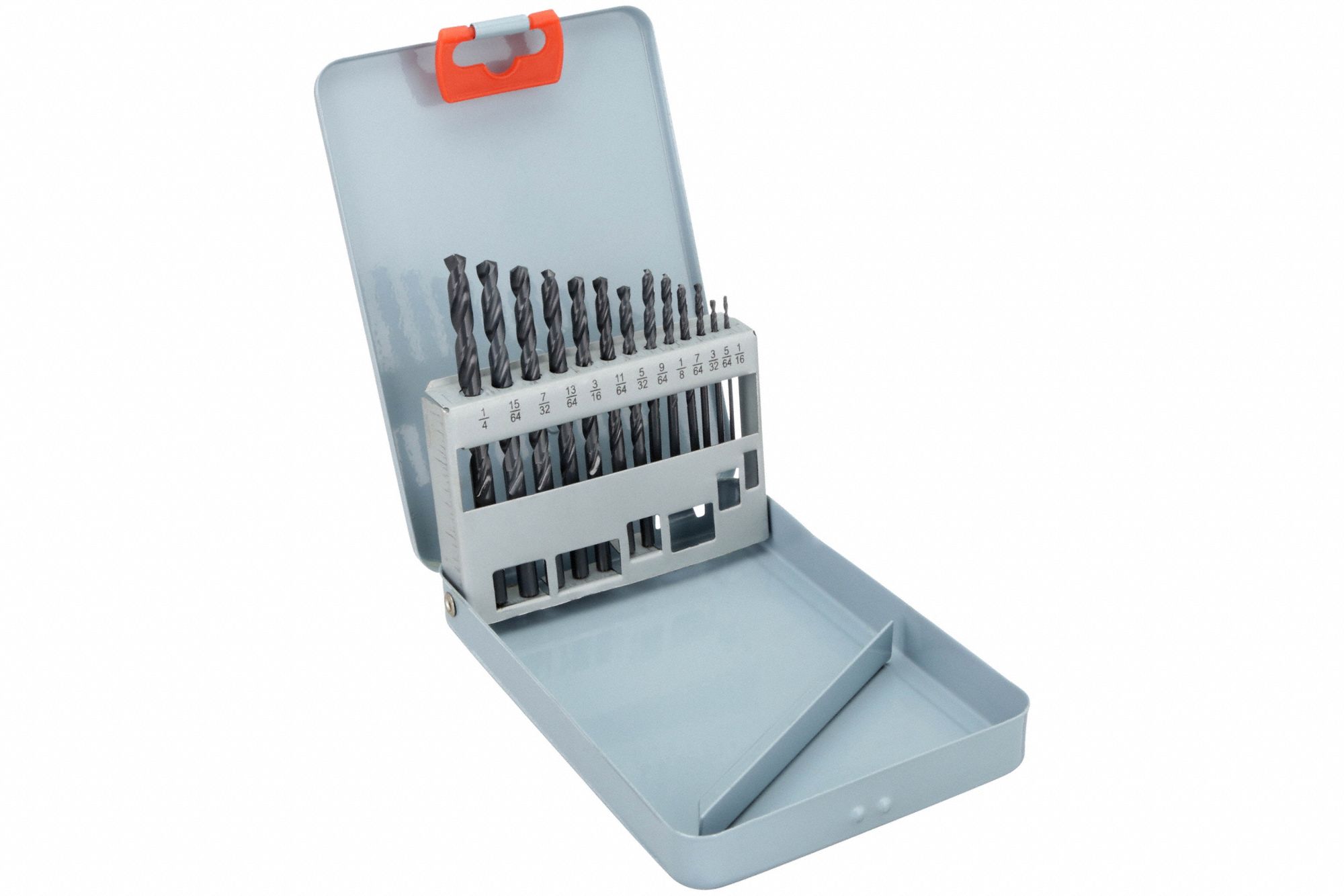 JOBBER LENGTH DRILL BIT SET, 1/16 IN SMALLEST BIT, ¼ IN LARGEST BIT SIZE, ASME, 135 °