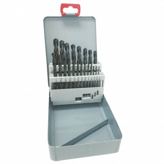 WESTWARD Jobber Drill Bit Set, Number of Drill Bits 21, Drill Bit Point