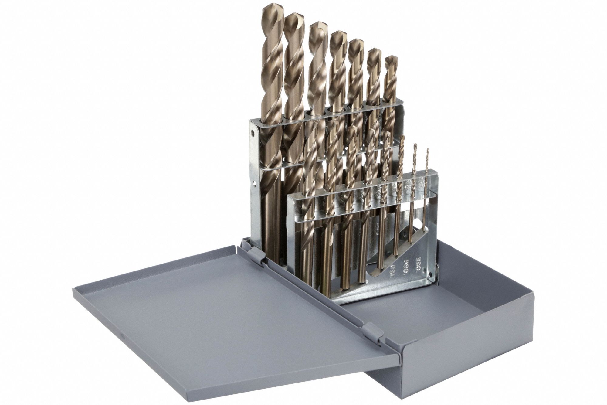 JOBBER LENGTH DRILL BIT SET, 1/16 IN SMALLEST BIT, ½ IN LARGEST BIT SIZE, ASME, 135 °