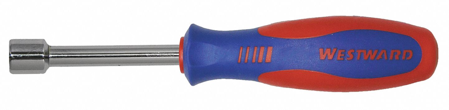 HOLLOW ROUND SHANK NUT DRIVER, 11 MM TIP SIZE, 7 1/2 IN OVERALL L, 3 IN BOLT CLEARANCE