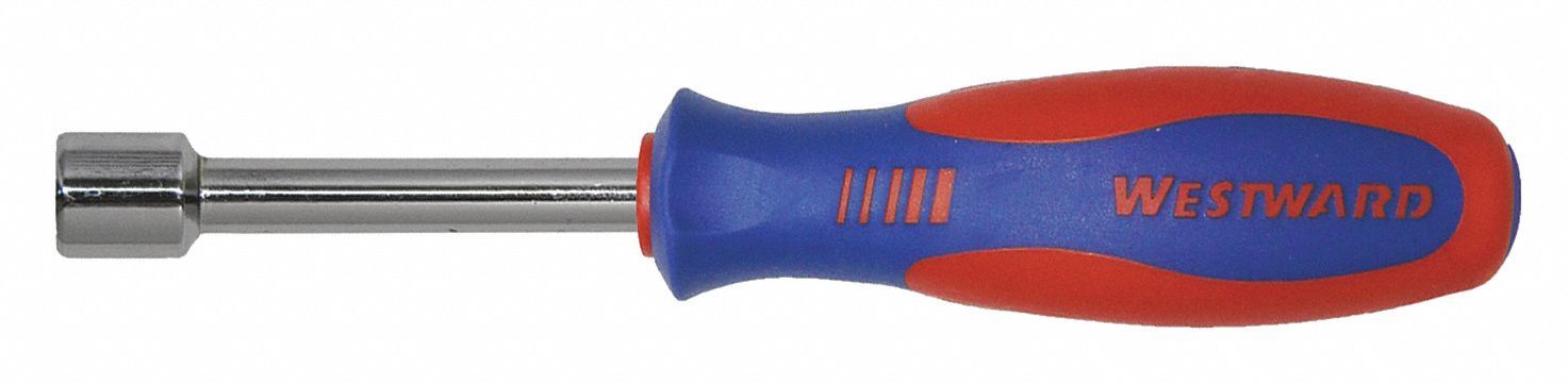 HOLLOW ROUND SHANK NUT DRIVER, 13 MM TIP SIZE, 7 1/2 IN OVERALL L, 3 IN BOLT CLEARANCE