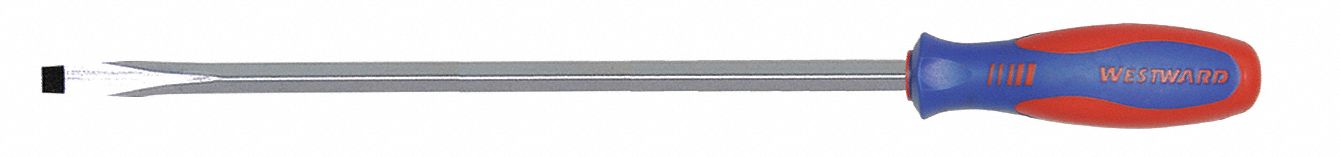 GENERAL PURPOSE SLOTTED SCREWDRIVER, ⅜ IN TIP SIZE, 16¾ IN OVERALL L, 12 IN SHANK L