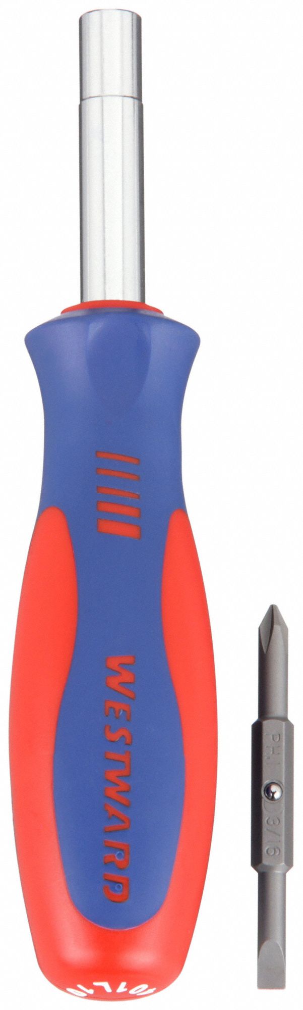 WESTWARD MultiBit Screwdriver, Hex, Phillips, Slotted, Ball Bearing