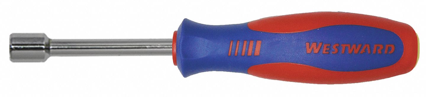 HOLLOW ROUND SHANK NUT DRIVER, 8 MM TIP SIZE, 7 1/2 IN OVERALL L, 3 IN BOLT CLEARANCE
