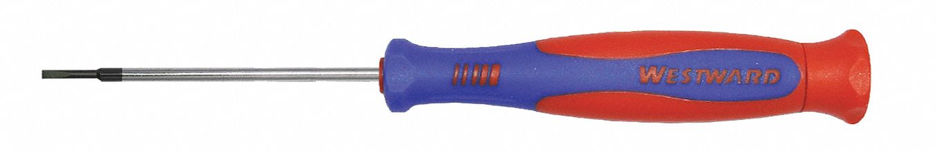 PRECISION SLOTTED SCREWDRIVER, 1/16 IN TIP SIZE, 6 1/4 IN OVERALL L, 2 1/2 IN SHANK L