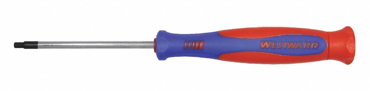 PRECISION HEX SCREWDRIVER, 3/32 IN TIP SIZE, 6 1/4 IN OVERALL L, 2 1/2 IN SHANK L
