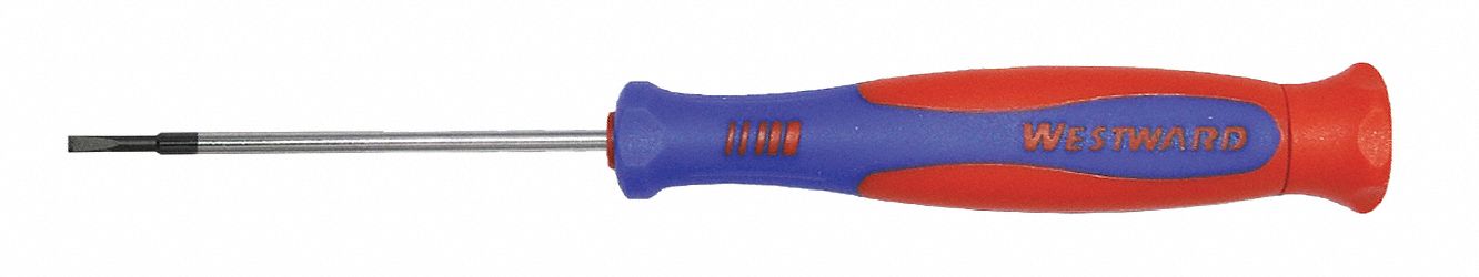 PRECISION SLOTTED SCREWDRIVER, 1.8 MM TIP SIZE, 6 1/4 IN OVERALL L, 2 1/2 IN SHANK L