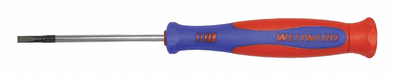PRECISION SLOTTED SCREWDRIVER, 3 MM TIP SIZE, 6 1/4 IN OVERALL L, 2 1/2 IN SHANK L
