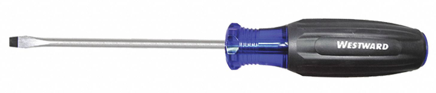GENERAL PURPOSE SLOTTED SCREWDRIVER, 3/16 IN TIP SIZE, 7 3/4 IN OVERALL L, 4 IN SHANK L
