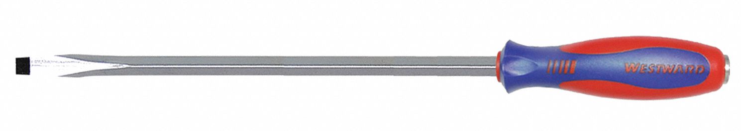 DEMOLITION SLOTTED SCREWDRIVER, 3/8 IN TIP SIZE, 14 3/4 IN OVERALL L, 10 IN SHANK L