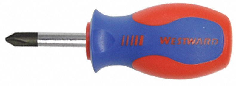 GENERAL PURPOSE PHILLIPS SCREWDRIVER, #2 TIP SIZE, 4 IN OVERALL L, 1 1/2 IN SHANK L