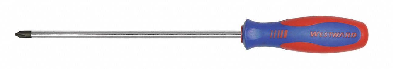 GENERAL PURPOSE PHILLIPS SCREWDRIVER, #2 TIP SIZE, 12 1/2 IN OVERALL L, 8 IN SHANK L