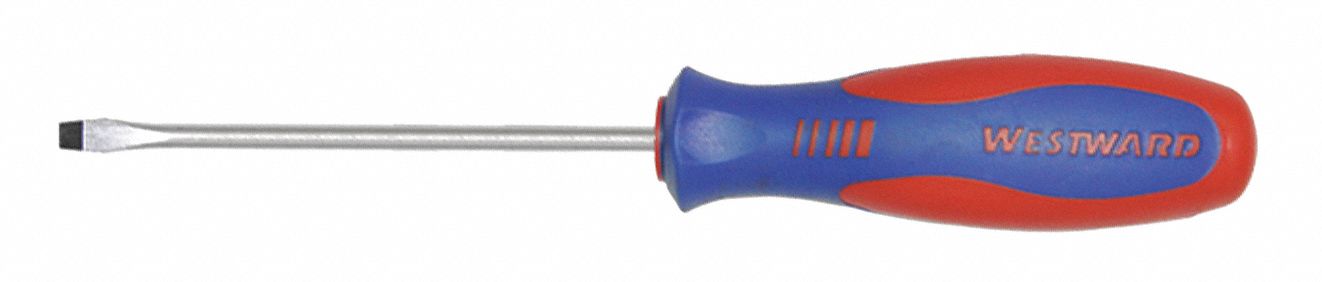 GENERAL PURPOSE SLOTTED SCREWDRIVER, 3/16 IN TIP SIZE, 8 IN OVERALL L, 4 IN SHANK L