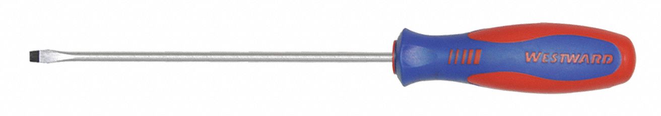 GENERAL PURPOSE SLOTTED SCREWDRIVER, 3/16 IN TIP SIZE, 10 IN OVERALL L, 6 IN SHANK L