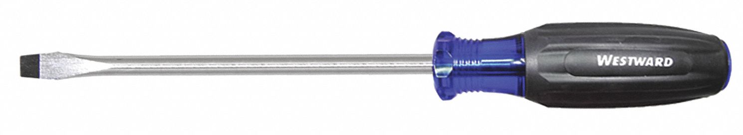 GENERAL PURPOSE SLOTTED SCREWDRIVER, 1/4 IN TIP SIZE, 10 1/4 IN OVERALL L, 6 IN SHANK L