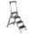 STEP STOOL, 4 STEPS, 4.6 FT OVERALL H, 300 LB LOAD CAPACITY, ALUMINUM, 2.9 FT STANDING H