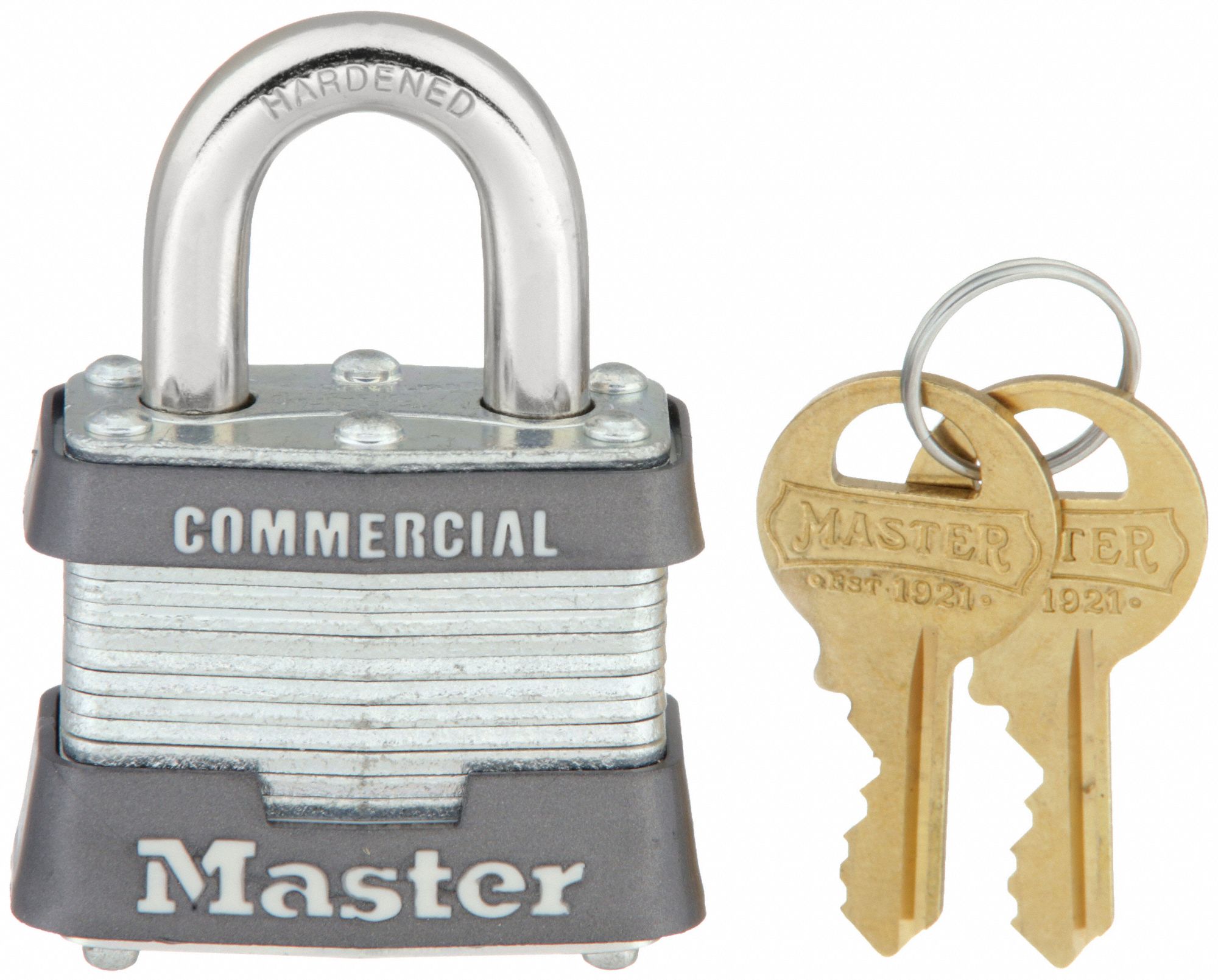 Master Lock Commercial Keyed Padlock, 1-9/16-in Wide x 1-1/2-in Shackle  Keyed Alike in the Padlocks department at