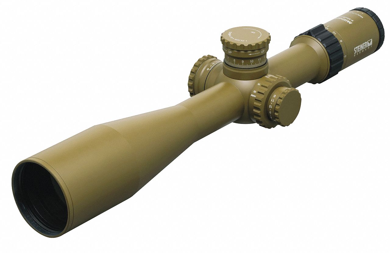 STEINER OPTICS Rifle Scope 5X to 25X, 56 mm Objective Lens, Rapid Dot, 23.6 ft 5x/ 4.6 ft