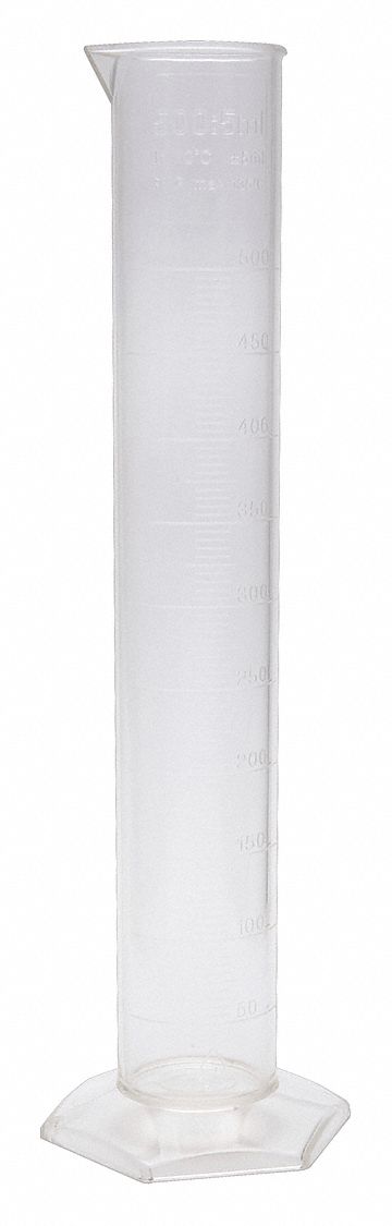 GRADUATED CYLINDER,CLEAR,PLASTIC,500ML