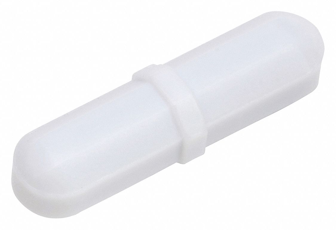 DYNALON Stirring Bar, Octagonal, PTFE, White, 3/8 in x 1 1/2 in Size