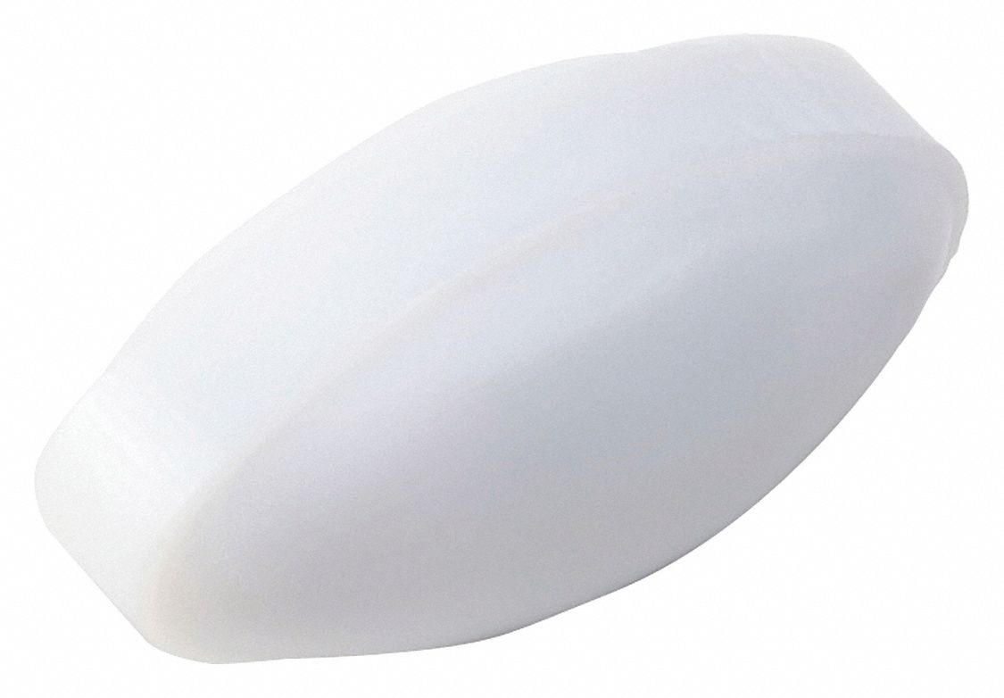 Stirring Bar: Egg, Alnico, 20 mm Overall Lg, 10 mm Dia, Autoclavable, White