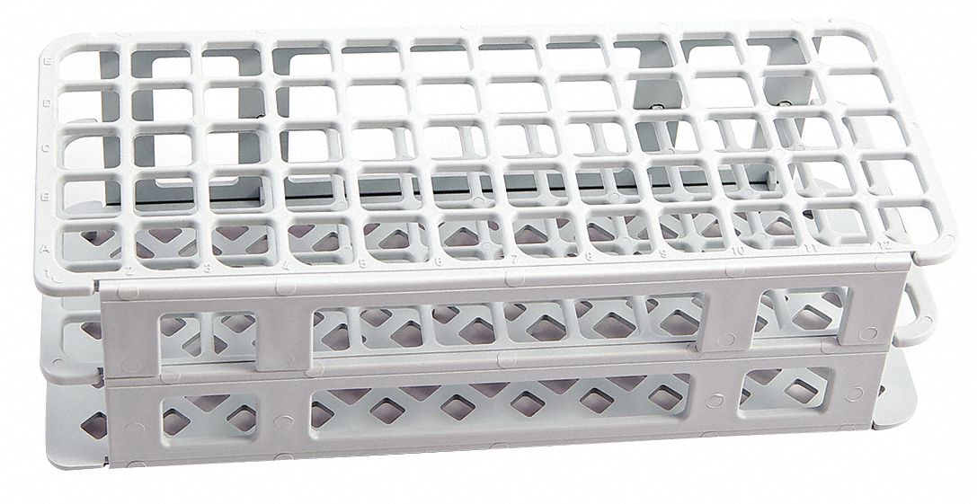 TEST TUBE RACK,6X12 FORMAT,WHITE,2-5/8