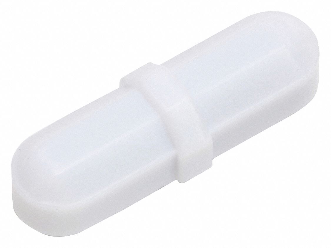 Stirring Bar: Octagon, Alnico, 28 mm Overall Lg, 8 mm Dia, Autoclavable, White