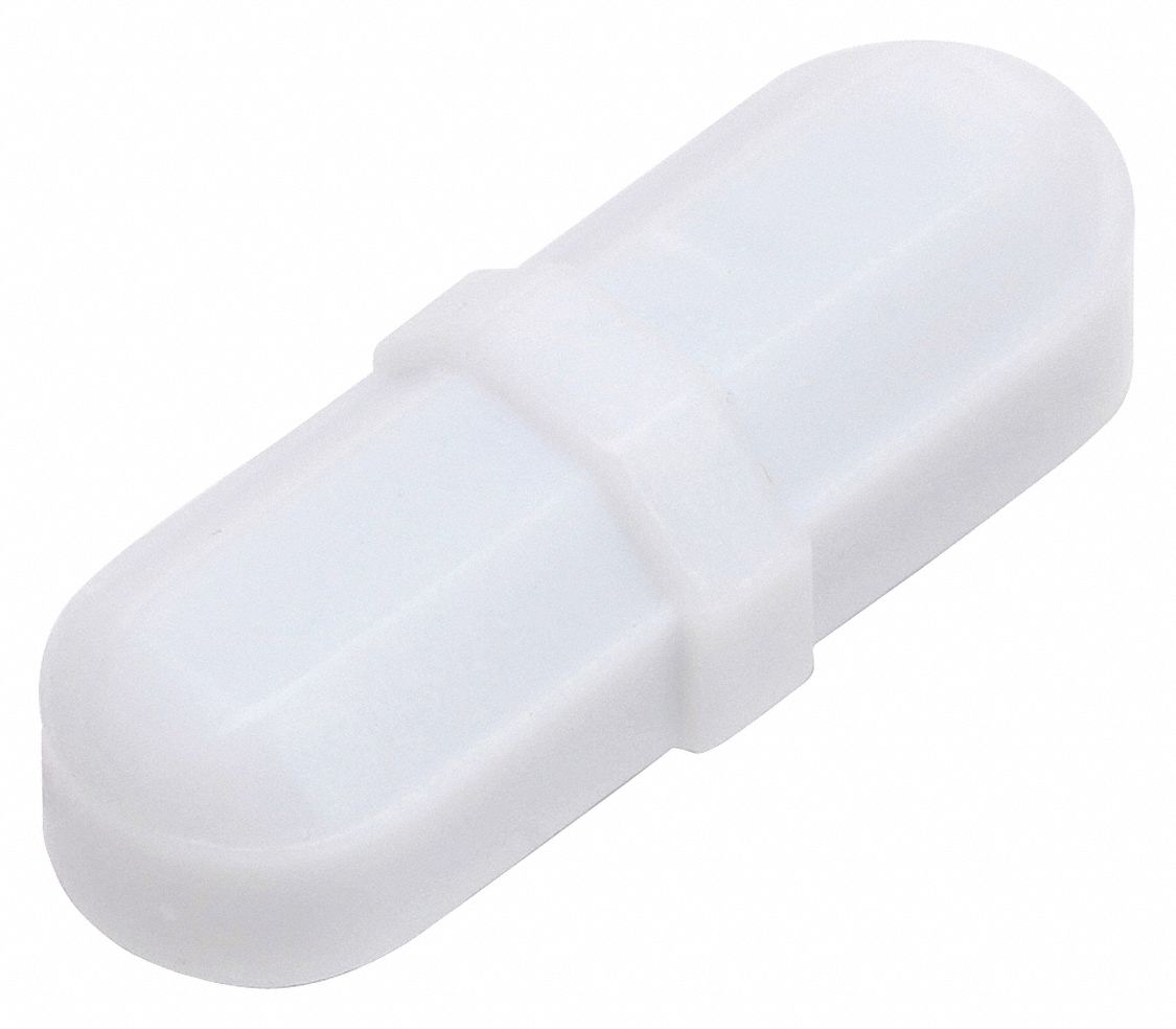 Stirring Bar: Octagon, Alnico, 25 mm Overall Lg, 8 mm Dia, Autoclavable, White