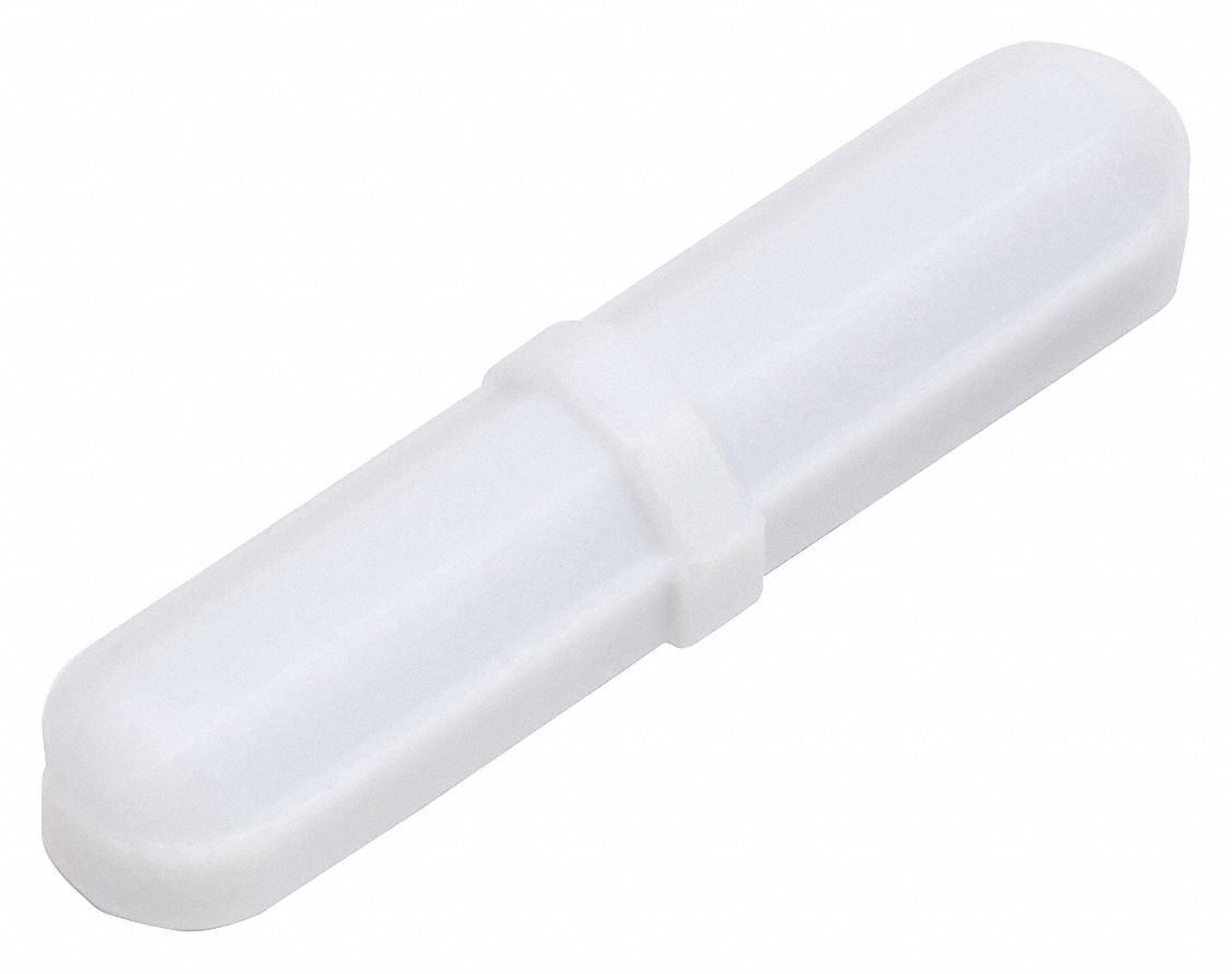 Stirring Bar: Octagon, Alnico, 38 mm Overall Lg, 8 mm Dia, Autoclavable, White