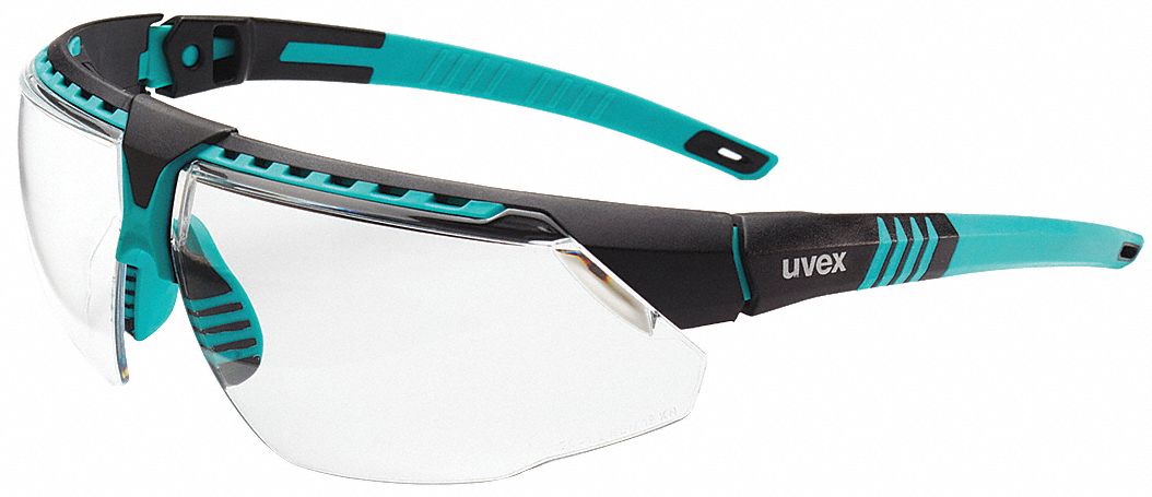 Safety Glasses Clear Lens Teal Frame