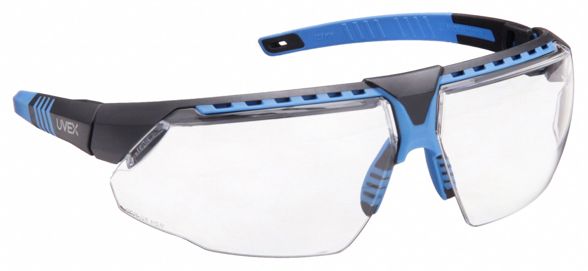 HONEYWELL UVEX Safety Glasses Anti Fog Anti Scratch Brow Foam Lining Wraparound Frame Blue U6
