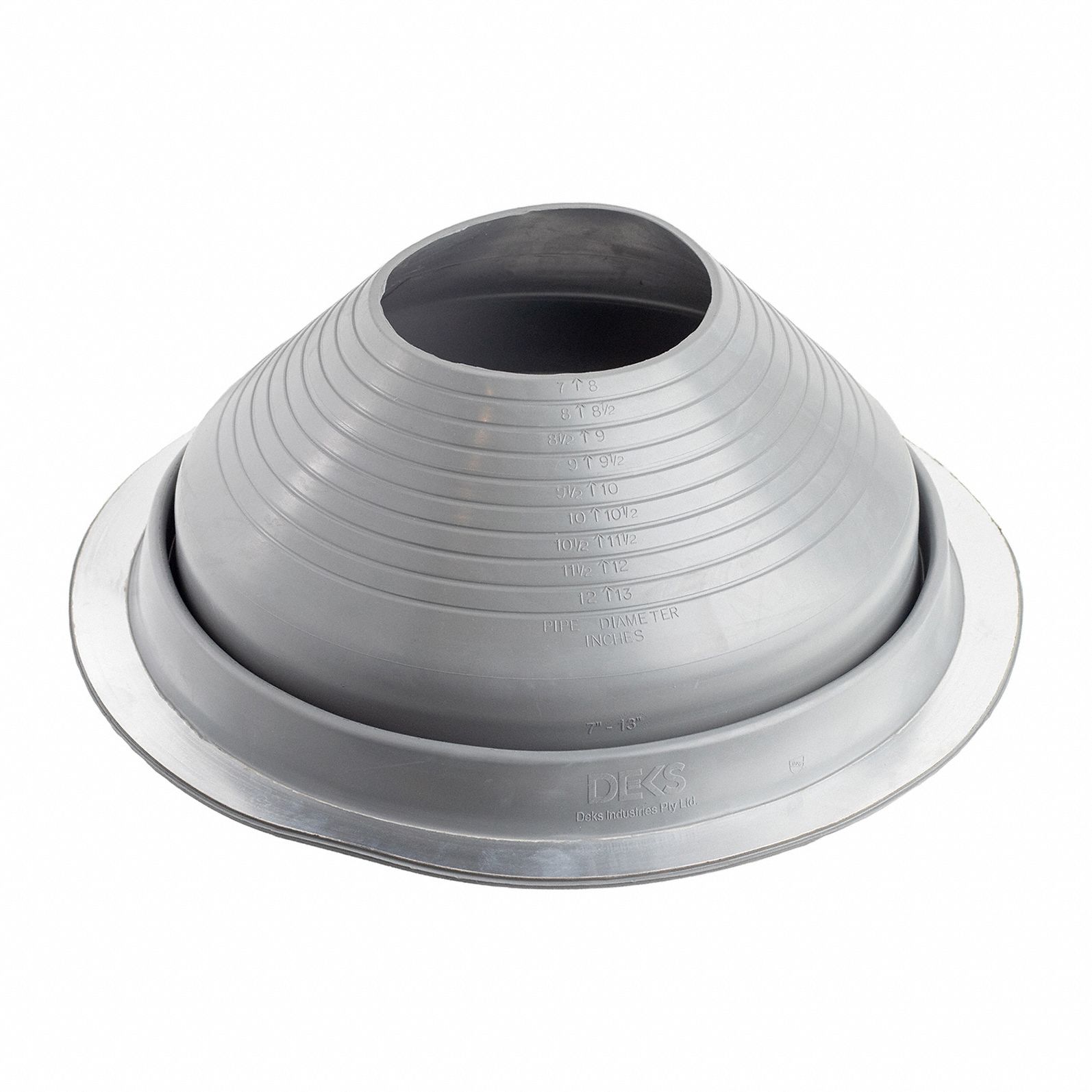 Flashing: For Pitched Roof, Round Base, 6 in L x 16 1/2 in W Base Size (Rectangular), For 1 Pipes