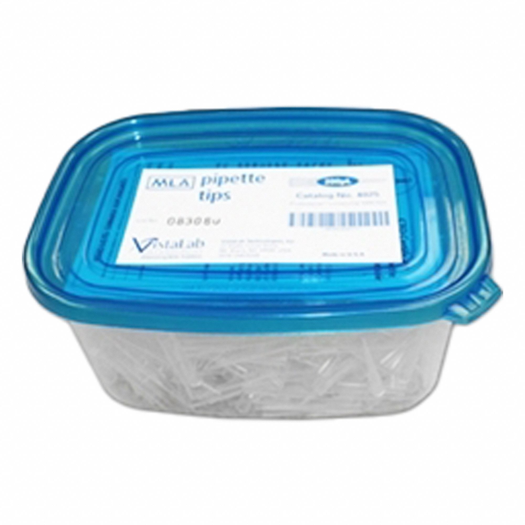 Pipette Tip: Non-Sterile, 250 ul Capacity, Bulk Bag, No Filter, 1/4 in Overall Dia, 1, 000