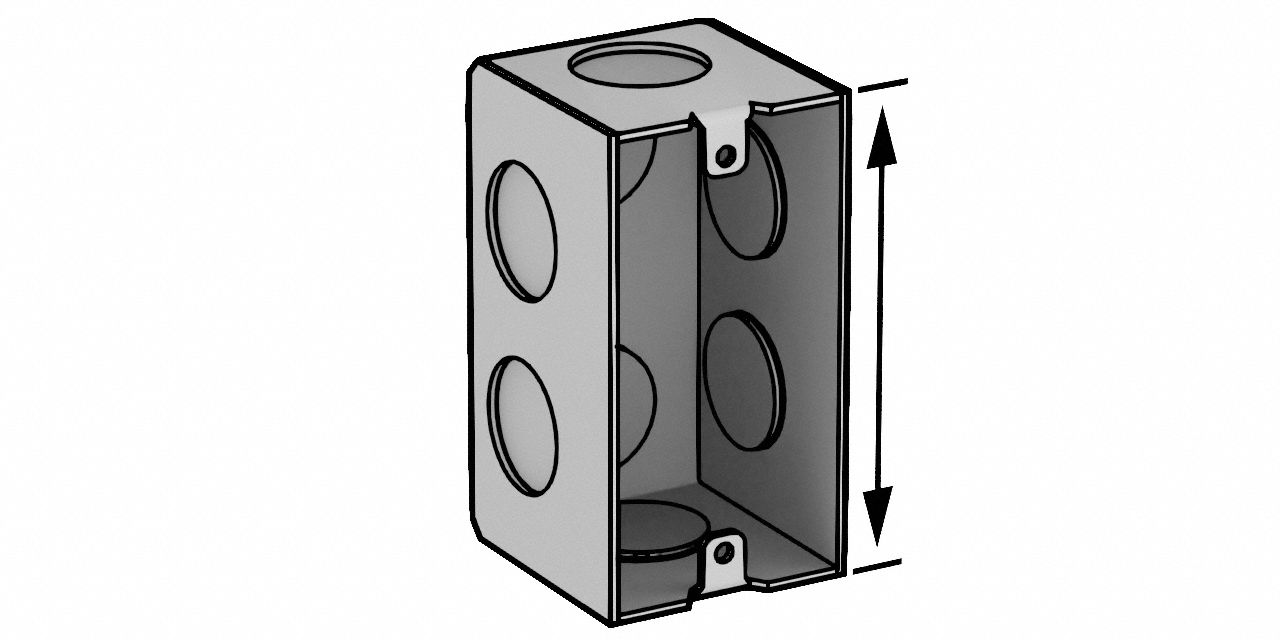 RACO, Steel, Steel - Multigang Rectangular Material & Nominal Size
