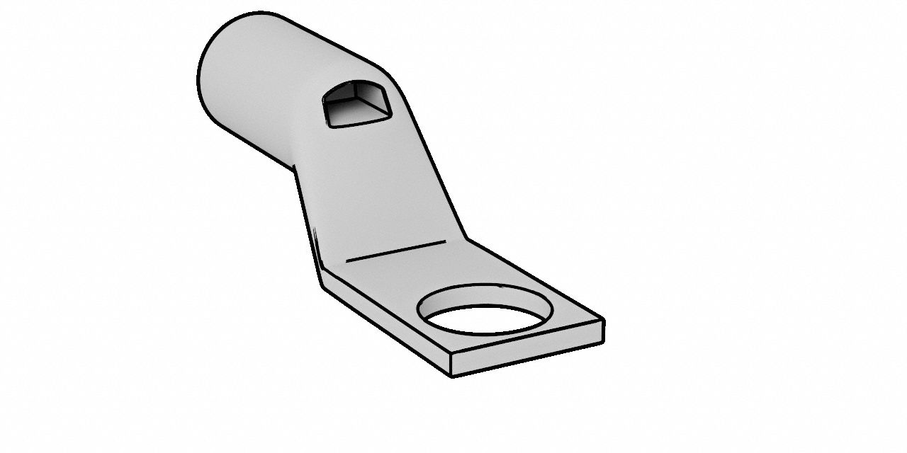 1/4 in Stud Size, 4/0 AWG For Wire Sizes, Compression Lug - 6MFV9