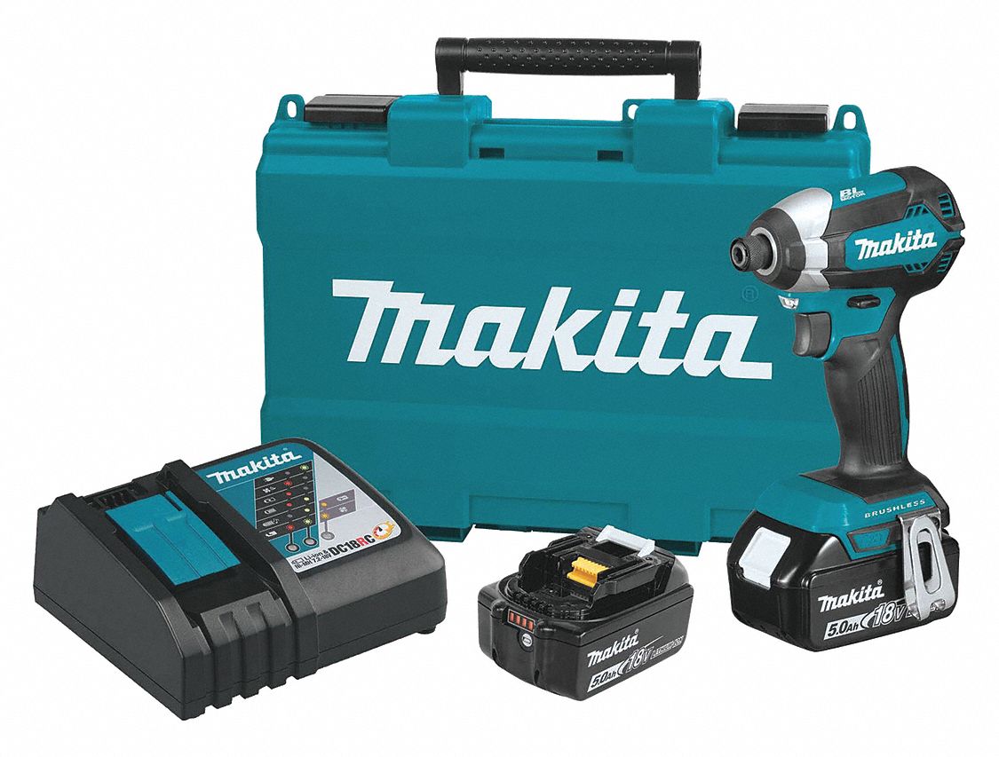 MAKITA Cordless, Impact Driver, 1/4 in Hex, 18V DC, 1,500 inlb Max