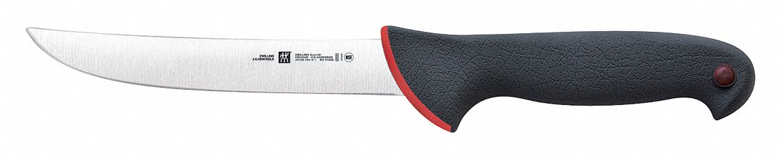 Knife: Straight, 6 in Overall Lg, Stainless Steel Blade, Polypropylene Handle