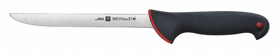 Knife: Straight, 8 in Overall Lg, Stainless Steel Blade, Polypropylene Handle