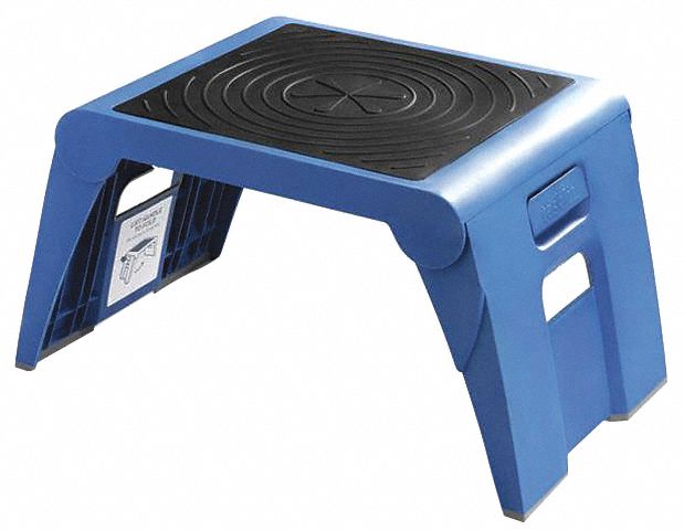 MARCHEPIED PLIABLE,BLEU,CAP 300 LB,PLSTQ