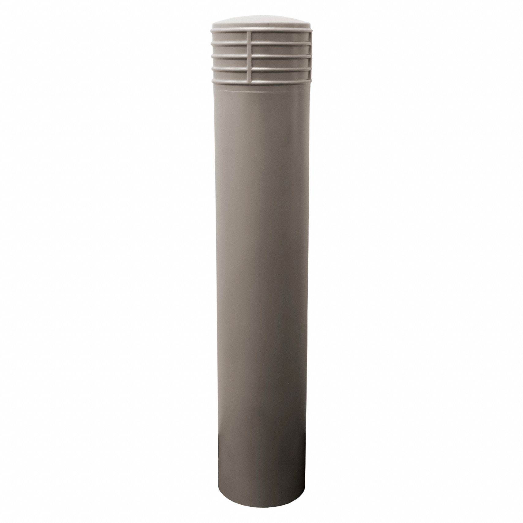 Bollard Cover: 10 in Outside Dia, 52 in Max Usable Ht, Gray