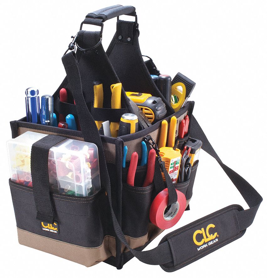 CLC Bolsa Portaherramientas Electricista 22 bolsillos Poliéster Negro -  Bolsas y Mochilas para Herramientas - 402M68