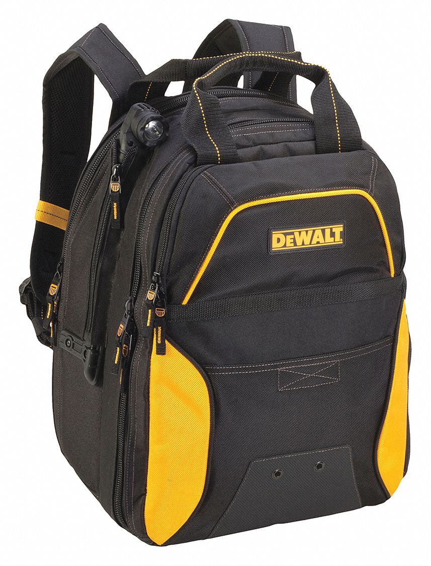 Mochila Bolso Porta Herramientas Dewalt 76 Bolsillos 82927 Color Negro